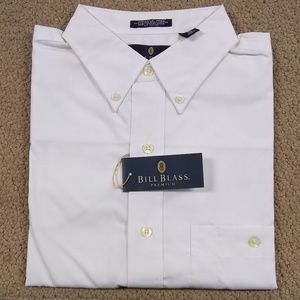 Bill Blass L/S White Button-down Dress Shirt Med.